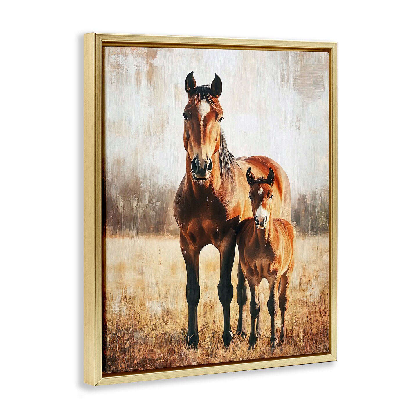 Stupell Industries Mare And Foal Portrait Floating Frame By Franklyn Gregory