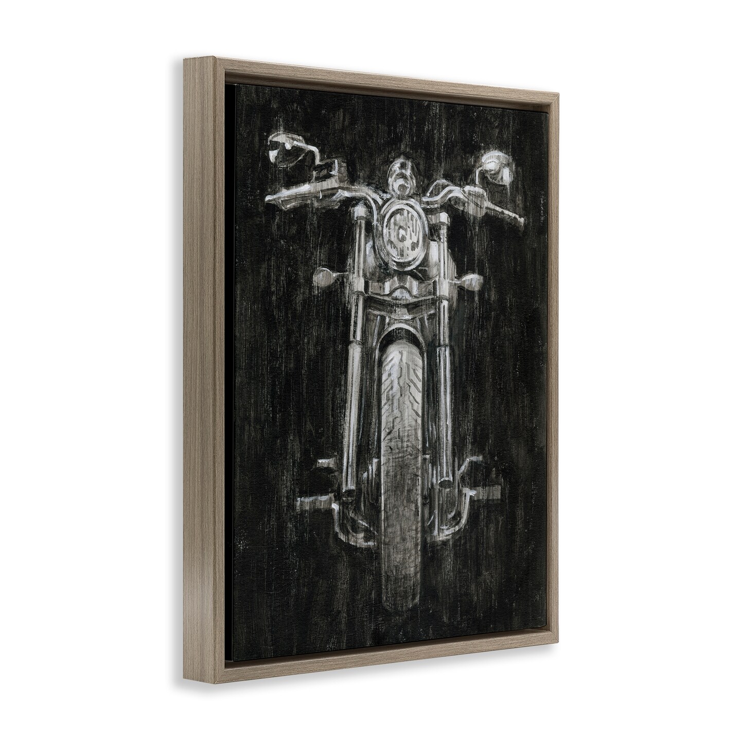 Stupell Industries Dark Rustic Motorcycle Floating Frame By Ethan Harper