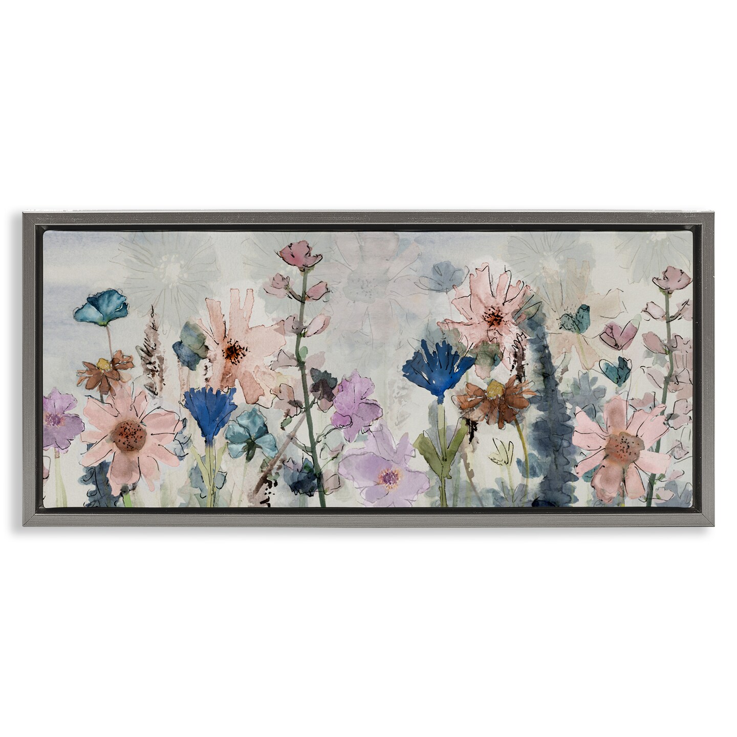 Stupell Industries Lovely Layered Wild Flowers Floating Frame By Val Rhodes