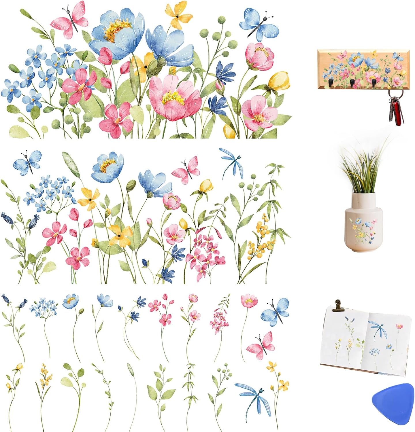 3 Sheets Vintage Rub On Transfers for Crafts