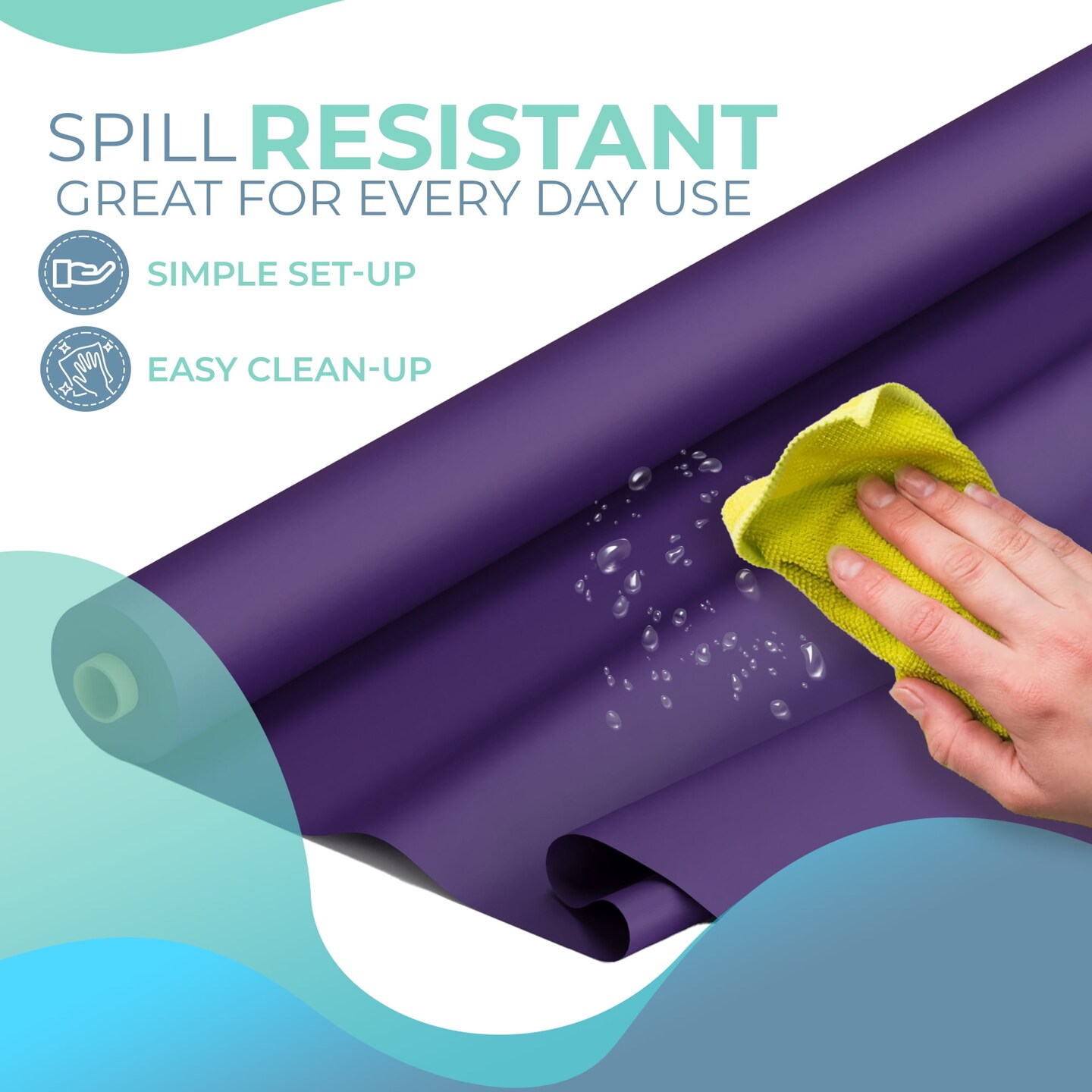 Exquisite Plastic Table Cover Roll – 40" x 100' Disposable Tablecloth Roll – Premium Thick 0.5 MIL Plastic Banquet Roll – Party Table Cover Roll for Events & Catering