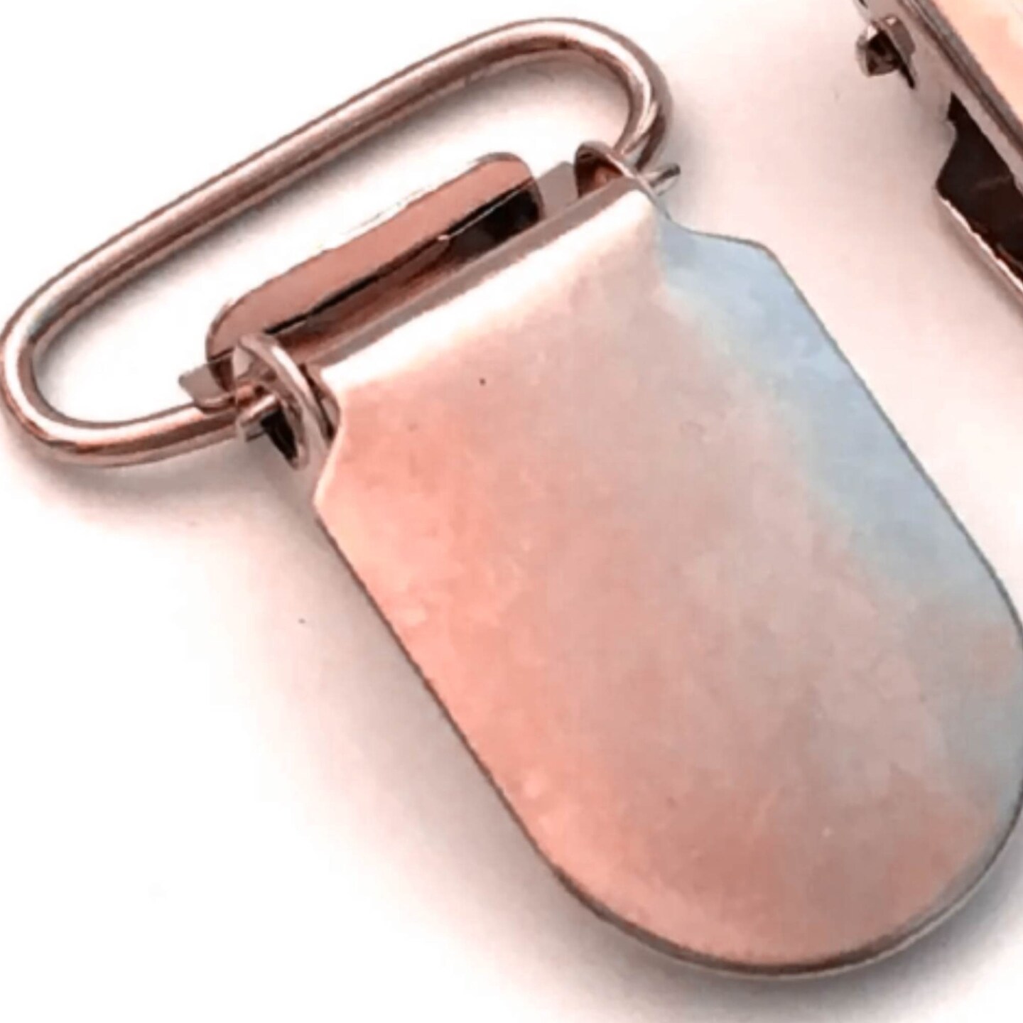 1 Dozen Metal Suspender Clips Plastic Grip Durable Colored Sewing Clips Size 1 Inch Peach Color