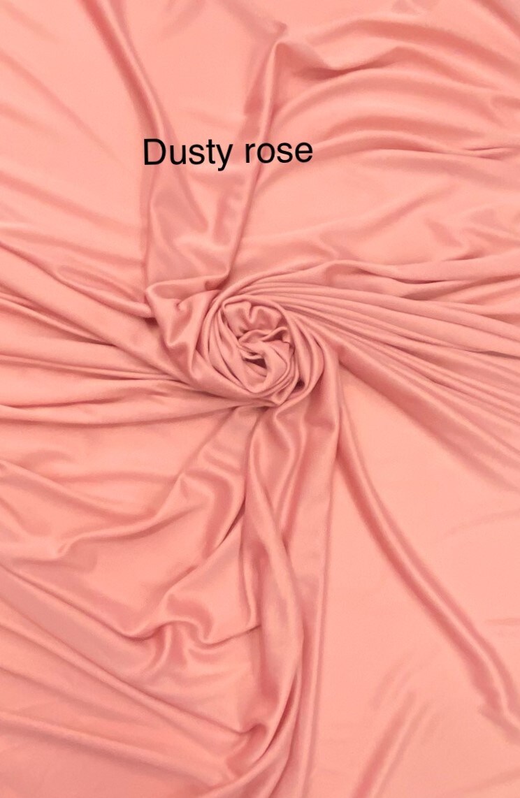 1 Yard Dusty Rose Lightweight Matte Stretch Lining Fabric For Sewing Costumes Dresses 60 Inches Wide