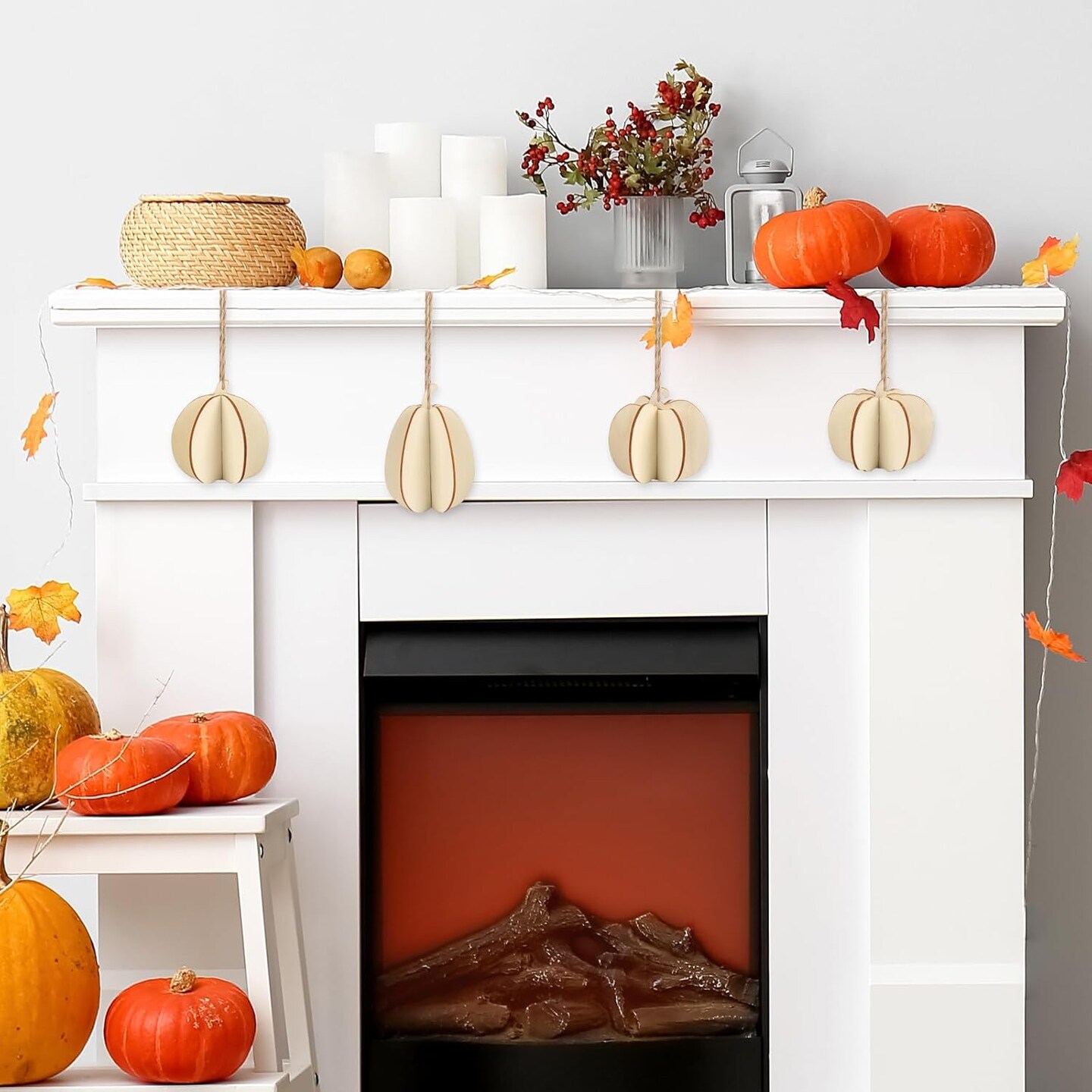 DIY Fall 3D Pumpkins Wood Crafts to Paint for Kids Adults