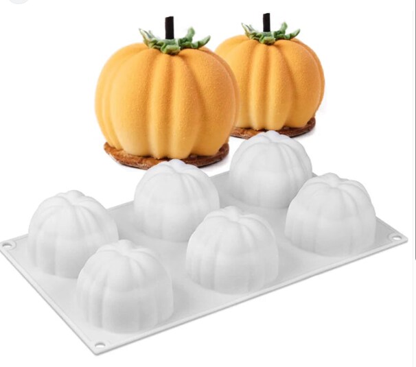 Pumpkin Shape Silicone Mold 6 Cavity