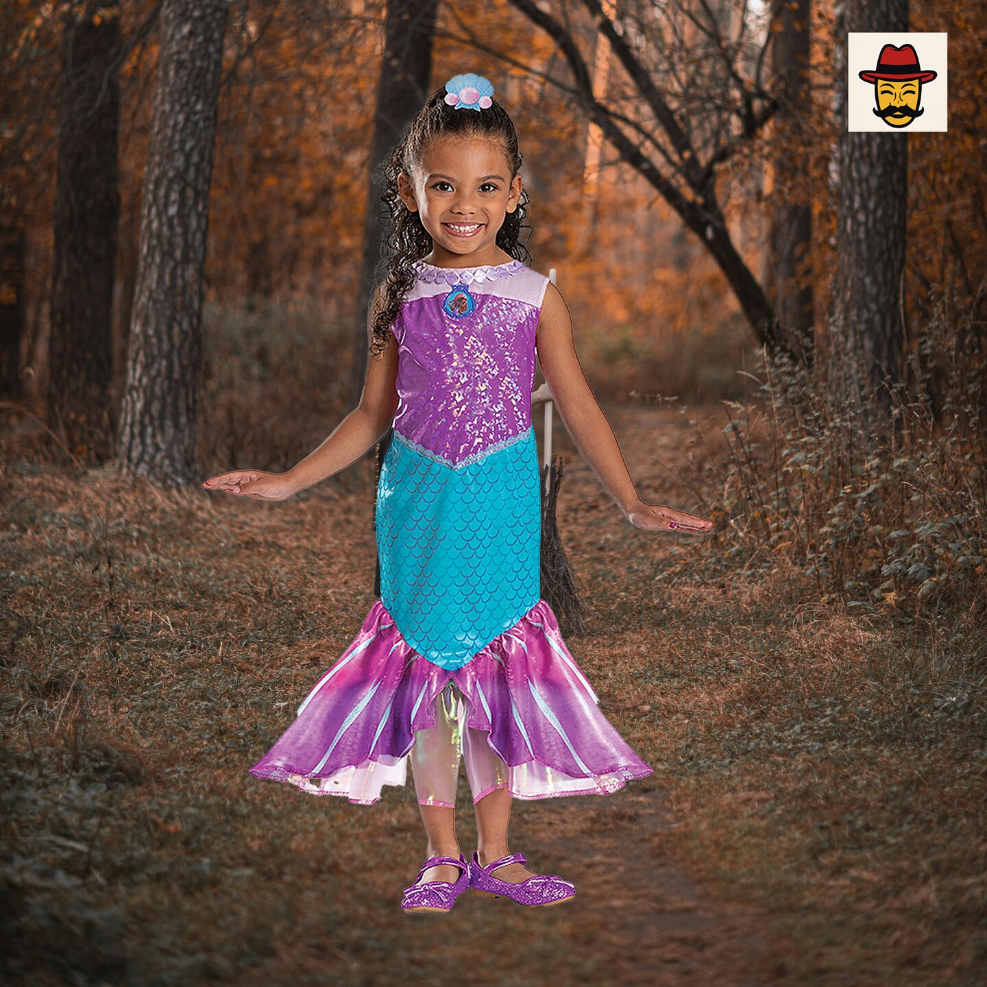 Girls Toddler Classic Ariel Costume Little Mermaid Dress Sea Princess Outfit