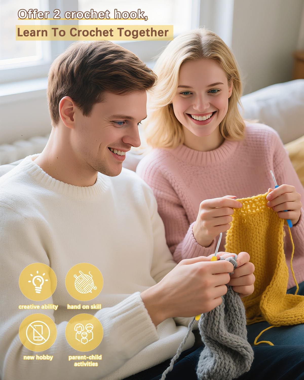 Crochet Kit for Beginners-Crochet Kit for Adults &#x26; Kids