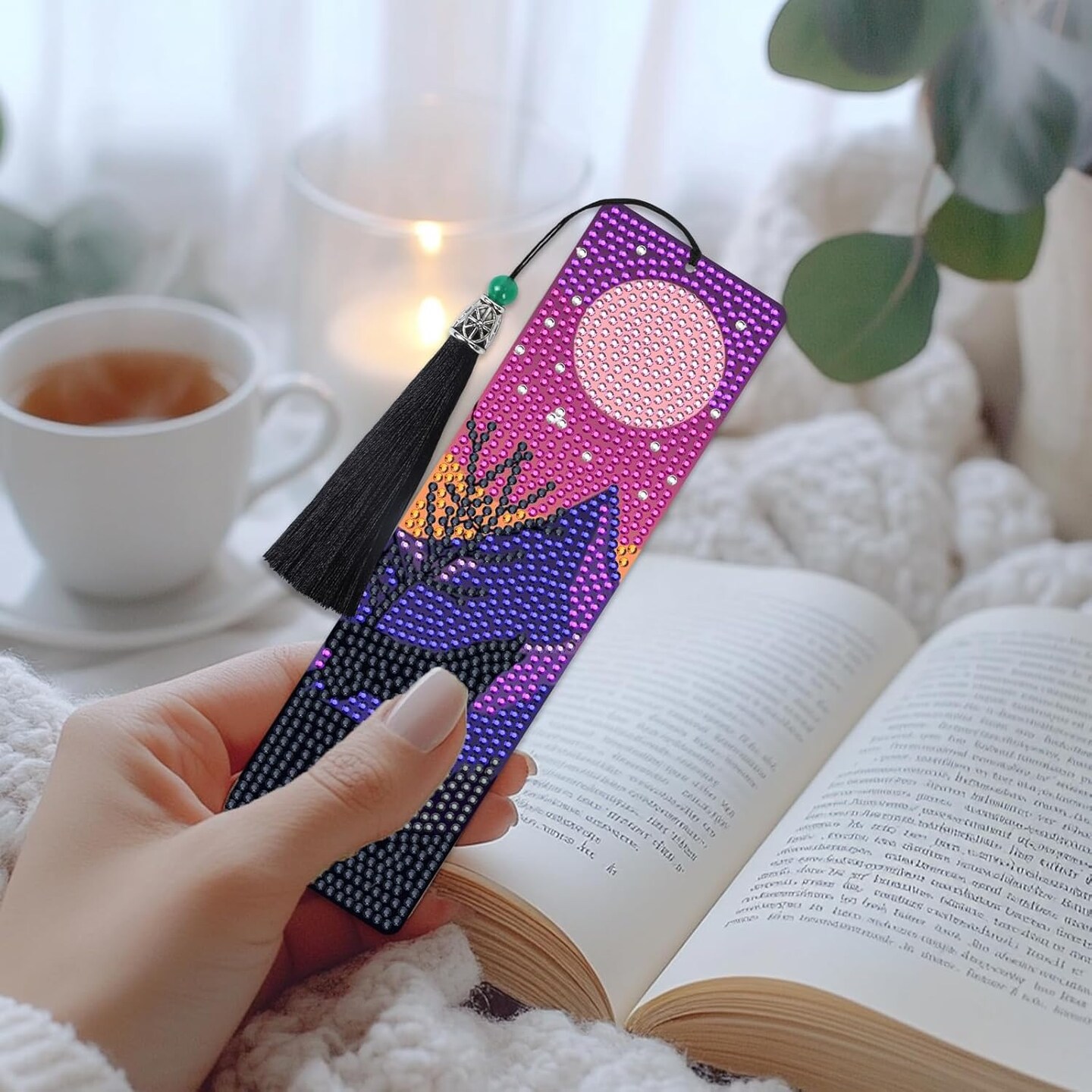 6 Pcs Wild Animal Diamond Painting Bookmarks Kit