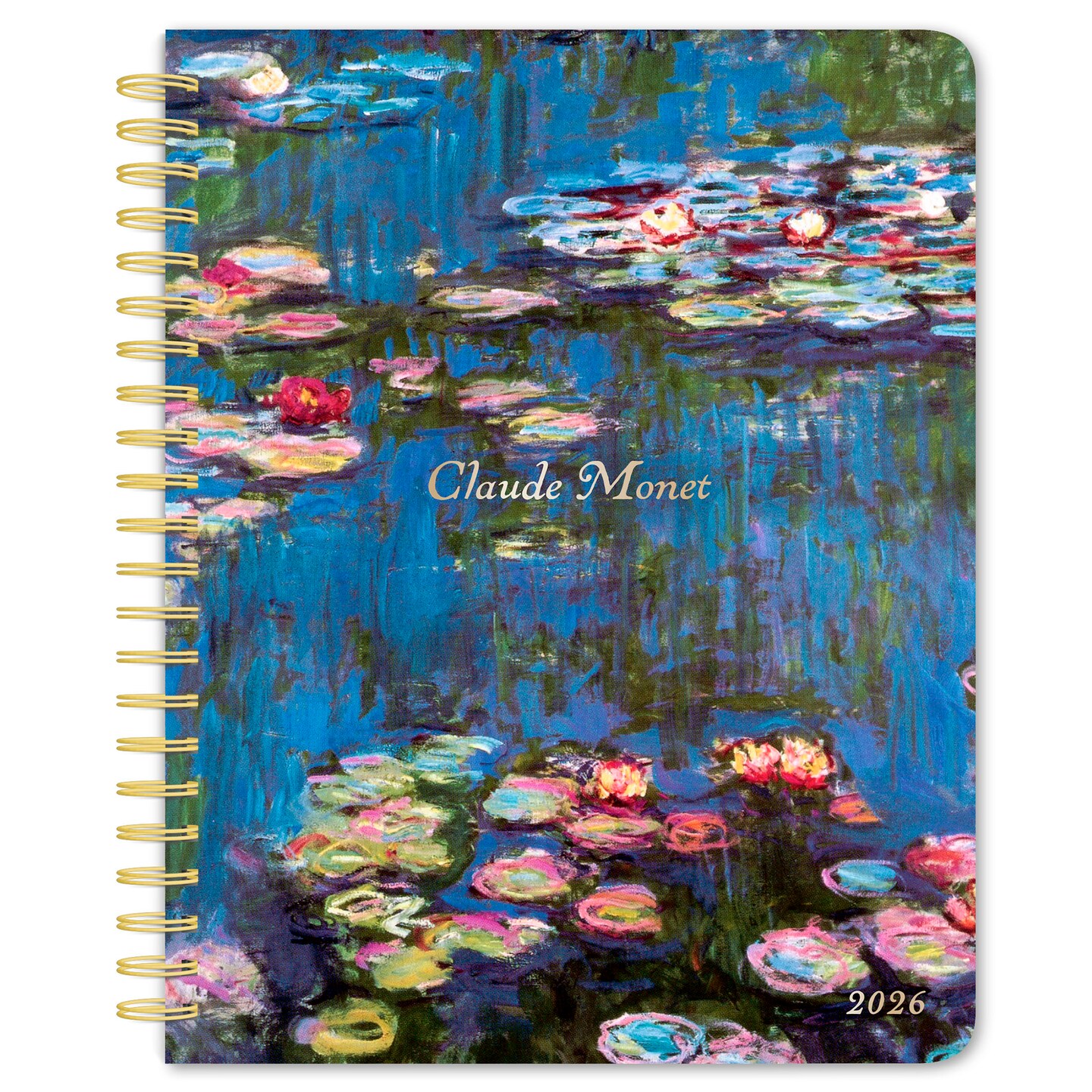 Claude Monet | 2026 6x7.75 Inch Weekly Desk Planner | Foil Stamped Cover