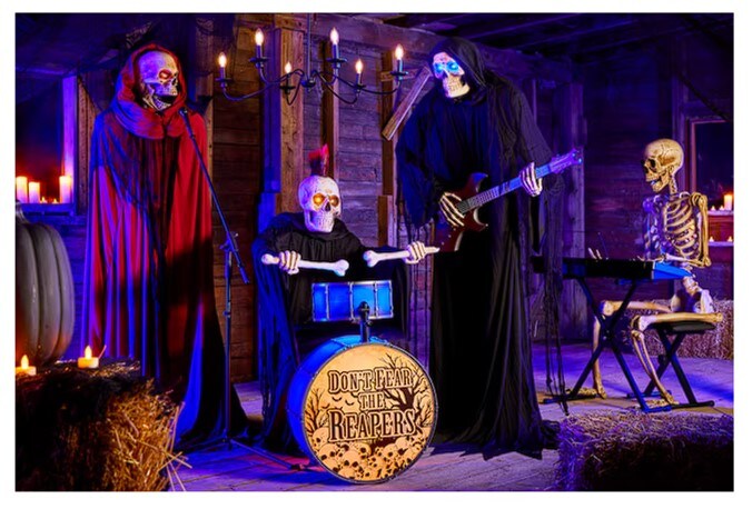 4-ft Bluetooth LED Drummer Reaper Halloween Animatronic