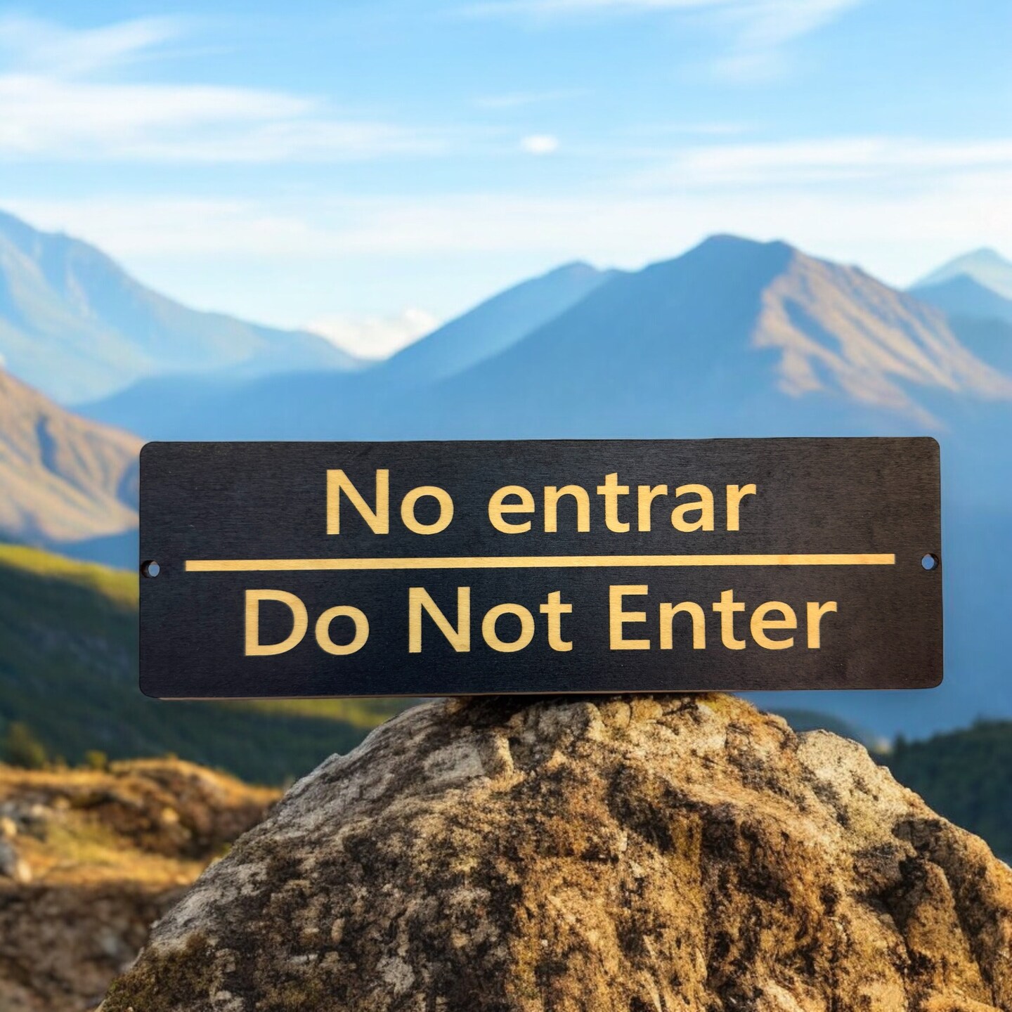 Sign - English and Spanish - No Entrar - Do not enter