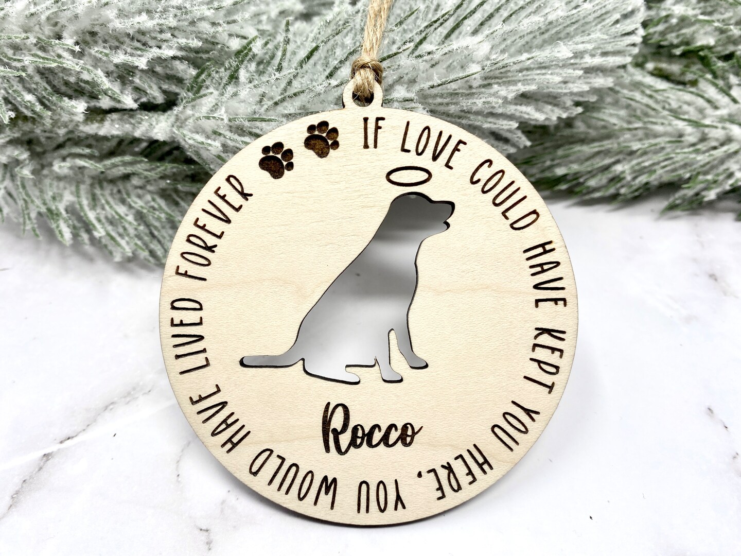 product name is Labrador Memorial Ornament, Loss of pet gift, Personalized Lab Christmas Ornament, Pet Sympathy Gift, Lab Angel, Halo, Lab Memorial