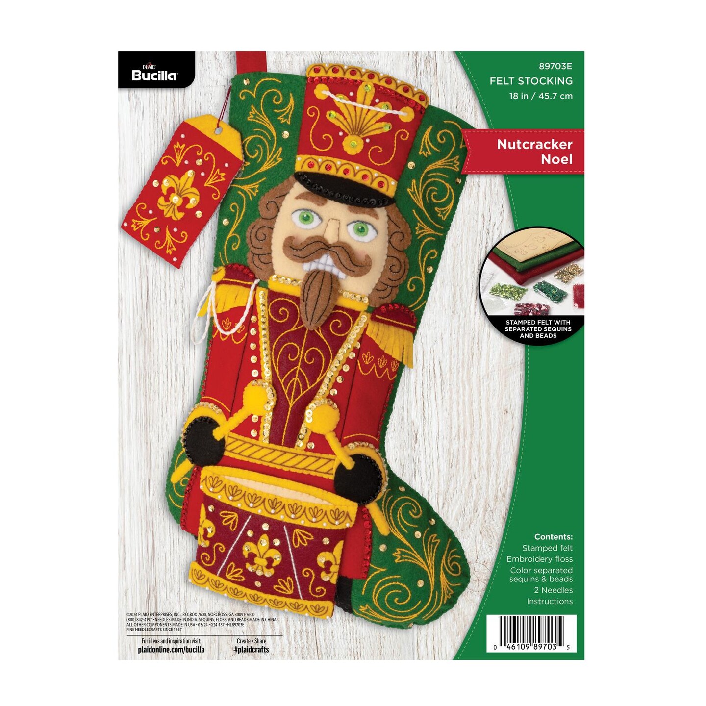 Bucilla Nutcracker Noel Felt Stocking Kit