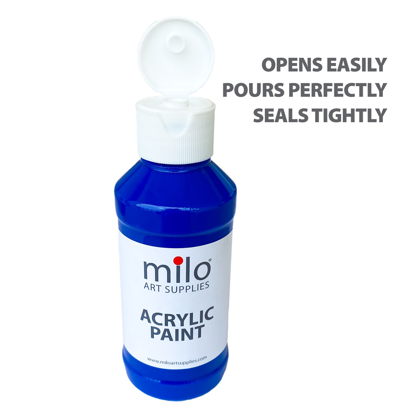 milo Acrylic Paint Set of 6 Colors | 4 oz Bottles | Student Primary Colors Acrylics Painting Pack | Made in the USA | Non-Toxic Art &#x26; Craft Paints for Artists, Kids, &#x26; Hobby Painters