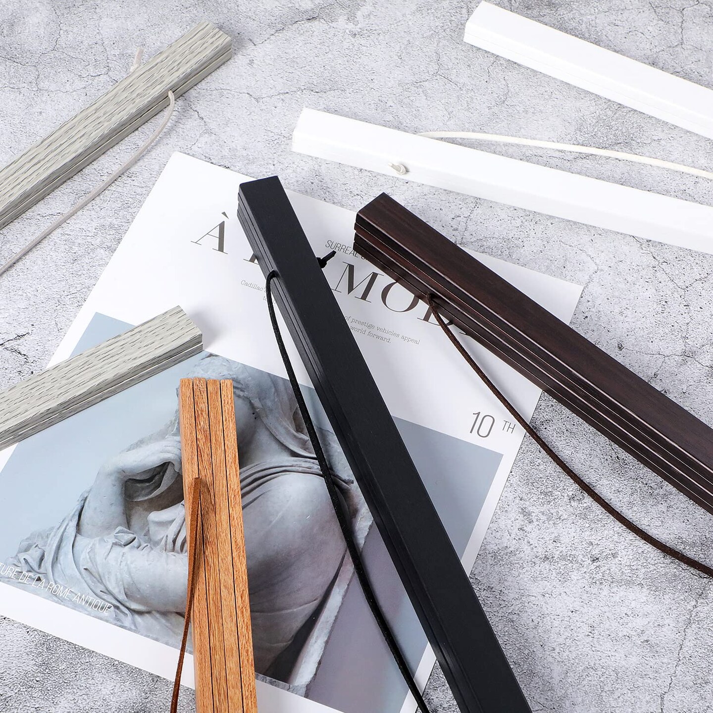 16x20 Poster Frame, 16x24 Magnetic Poster Hanger Wood Frame Frames for Photo Picture Canvas Artwork Wall Hanging (16&#x22;, Black)