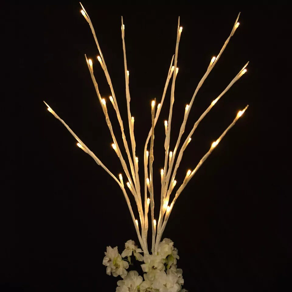 3 Warm White 31 in LED TREES Lighted Artificial Branches Party Event Decorations
