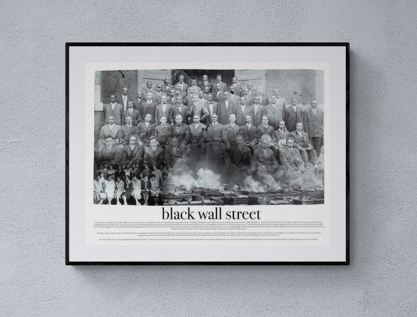 Black Wall Street Poster, 24&#x22;x18&#x22;, Unframed