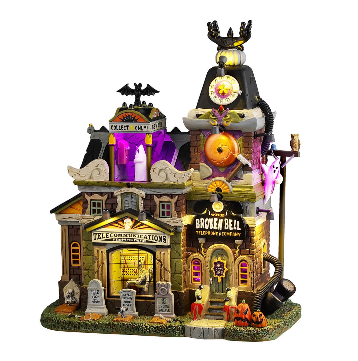Lemax Spookytown Broken Bell Telephone Co.