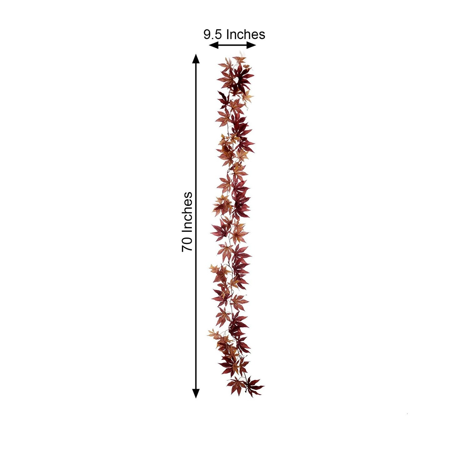 70" ARTIFICIAL Fall Maple LEAF GARLAND Faux Autumn Foliage Party Decorations