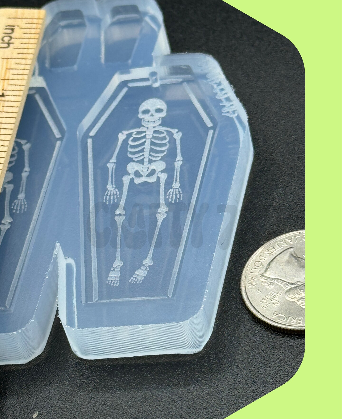 Halloween Coffin Dangle Earring Silicone Mold(d5)