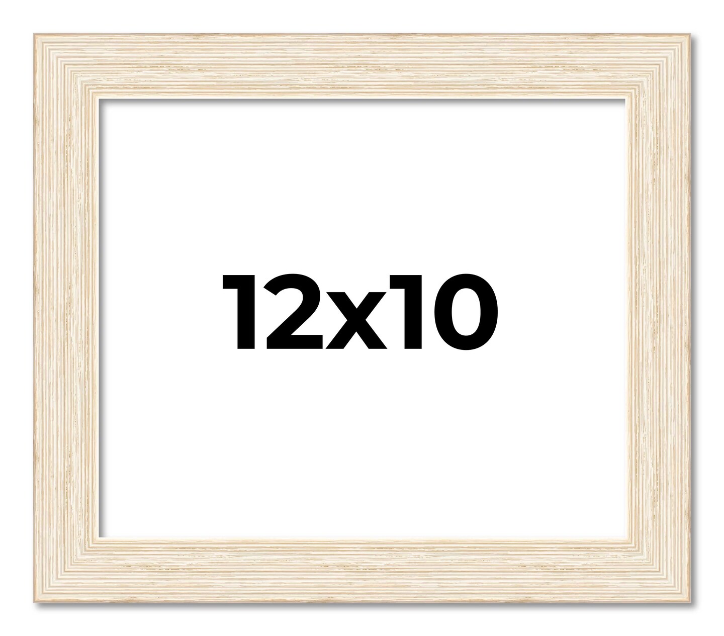 12x10 Wide Barnwood Picture Frame with UV-Resistant Acrylic &#x26; Acid Free Backing, Available in 6 Paint Finishes - Grey, Brown, White, and Black