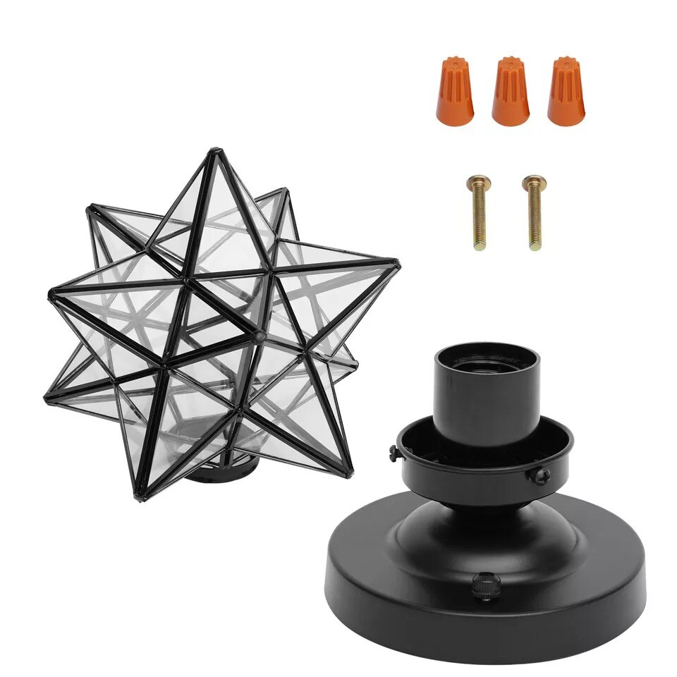 Moravian Star Pendant Light Glass Hanging Star Lights Modern Chandelier Lamp