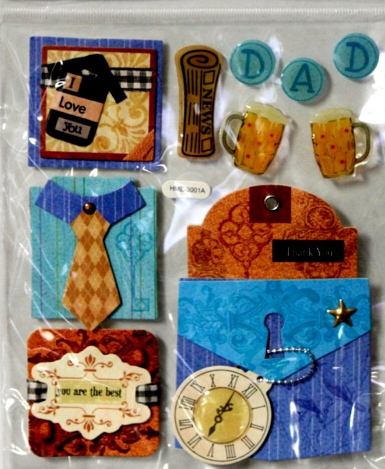 Dad Handmade Dimensional Stickers