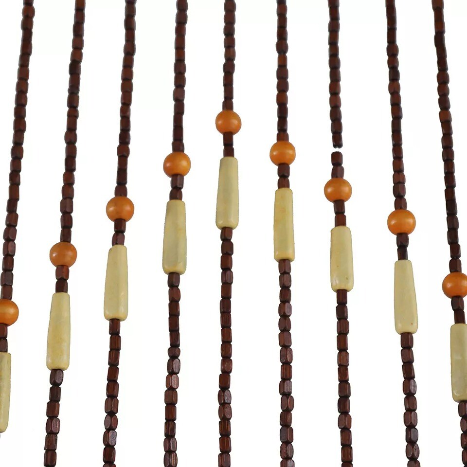 31-Line Wooden Bead String Door Curtain Balcony Bedroom Door Porch Drape Divider