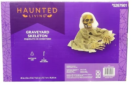 13-in Graveyard Skeleton Grave Breaker Halloween Decoration