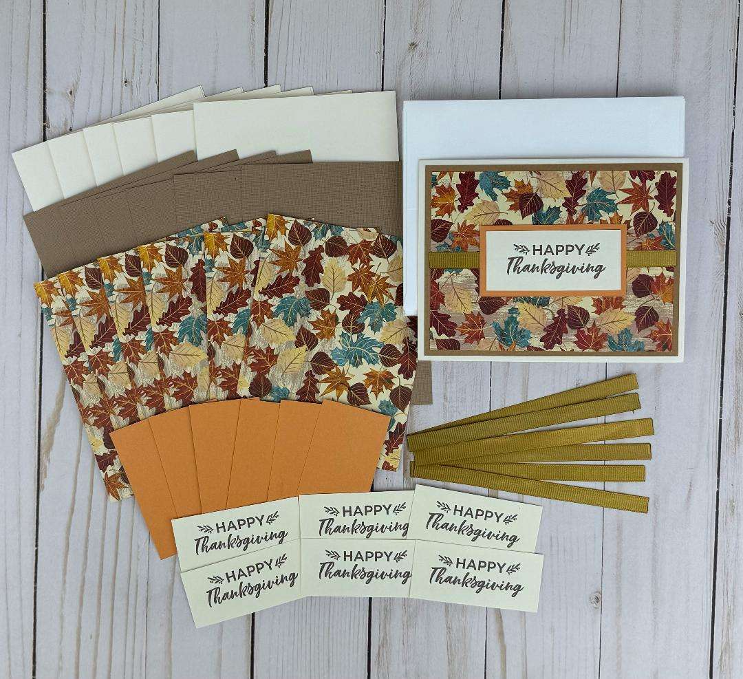 Thanksgiving Card Making Kits for Adults - Fall Leaves Card - DIY Card ...