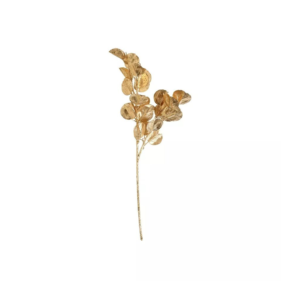 2 Gold 27 in Artificial Eucalyptus LEAF Metallic Faux Greenery Stems Party Event