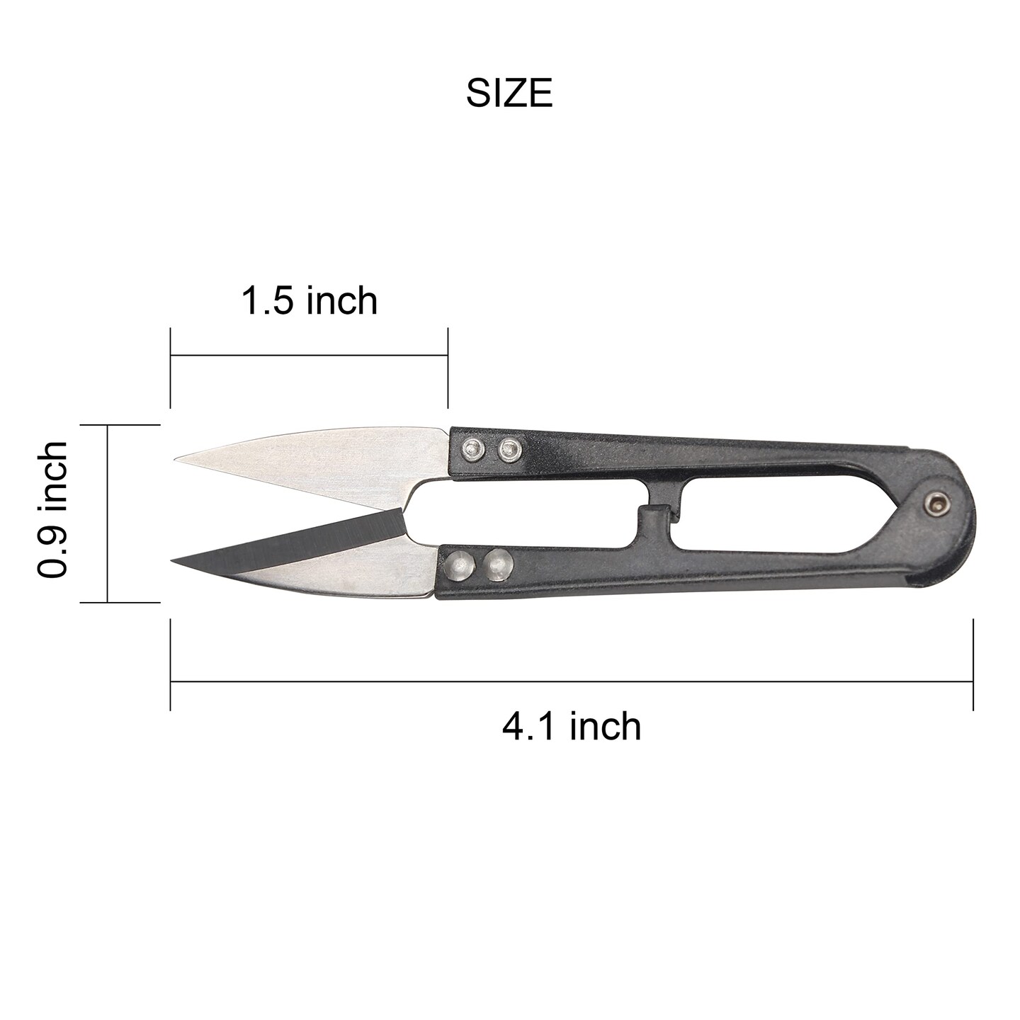 Sewing Scissors Yarn Thread Cutter 4.1inch Mini Small Snips Trimming Nipper Made of High-Carbon Steel Thread DIY Supplies for Stitch Embroidery, Knitting, Crafts (1, Black)