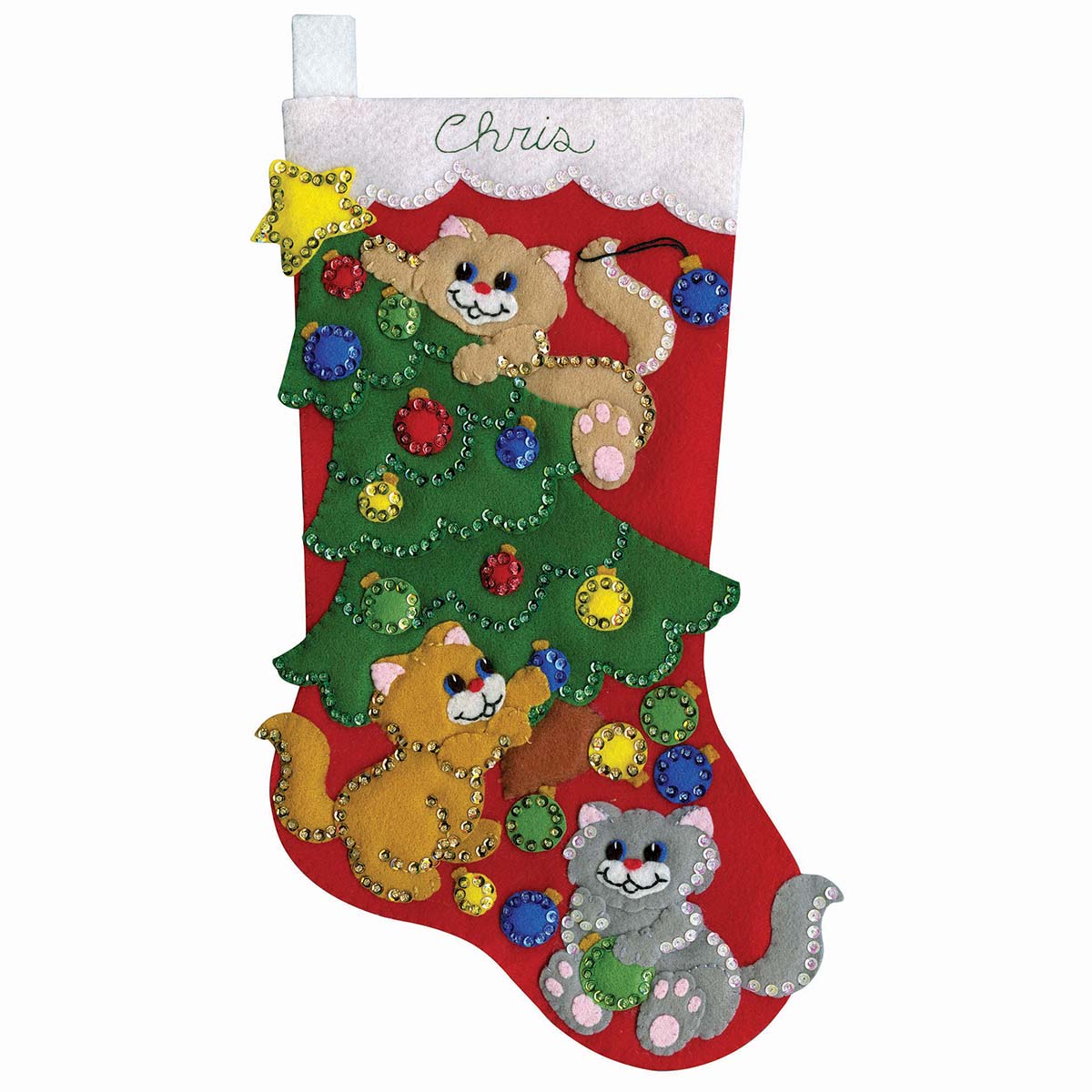 Design Works  Decorating Kittens Stocking Kit