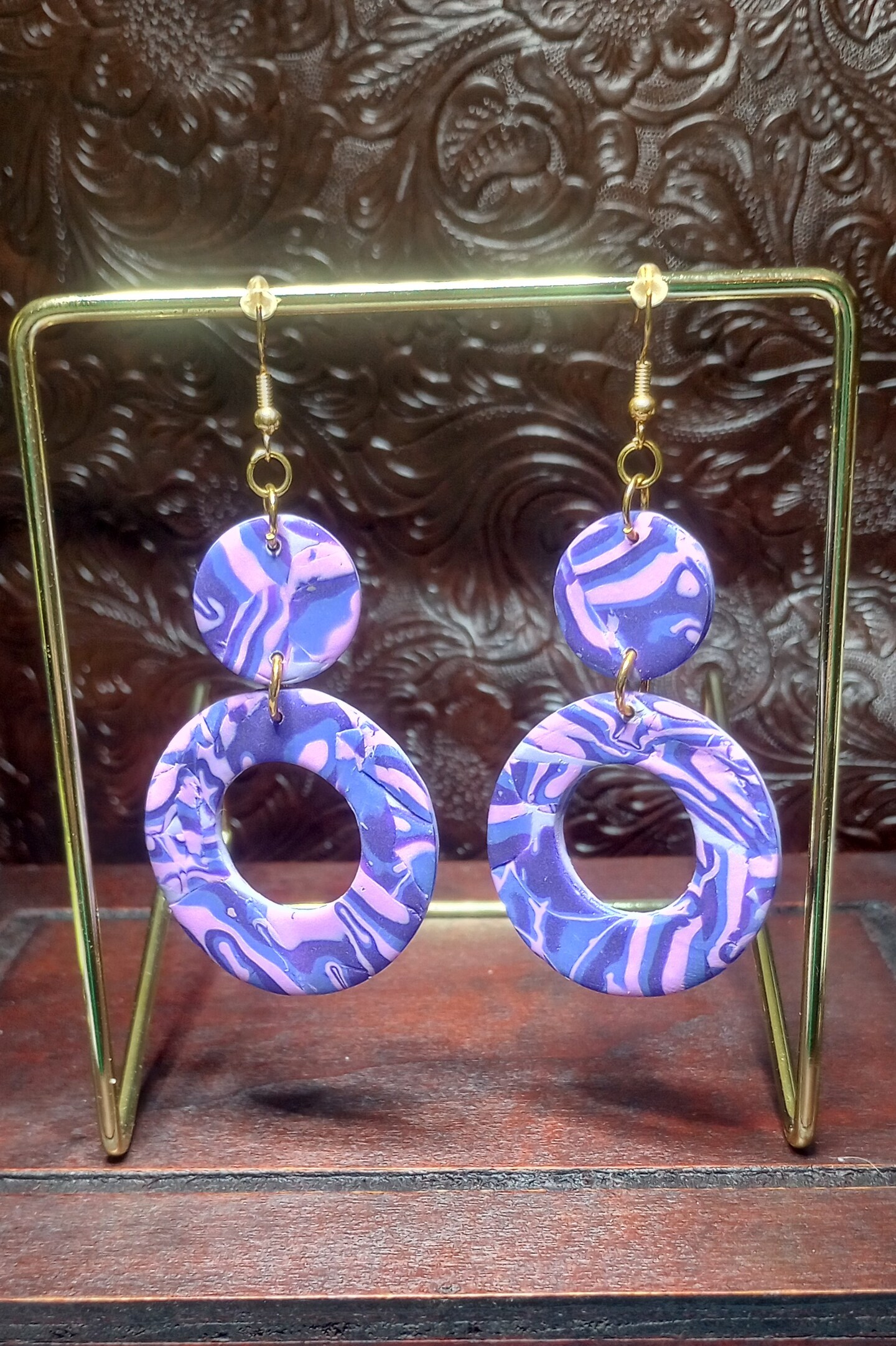 Polymer clay hoop earrings deals