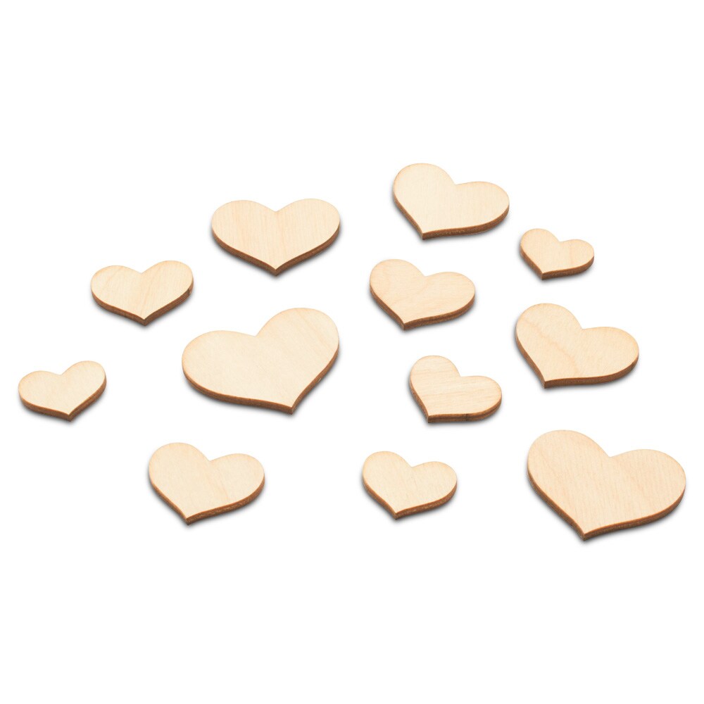 Small Wooden Hearts, Mixed Sizes, 1/8” Thick, Crafts/Wedding Decor | Woodpeckers