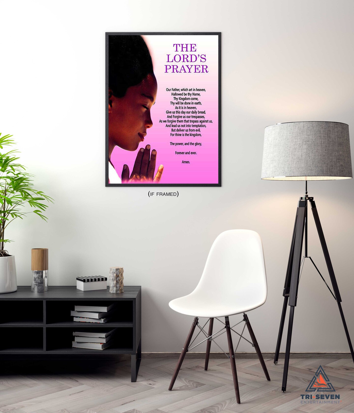 The Lord&#x27;s Prayer Poster Girls Scripture Wall Art Print, 18&#x22;x24&#x22;, Unframed