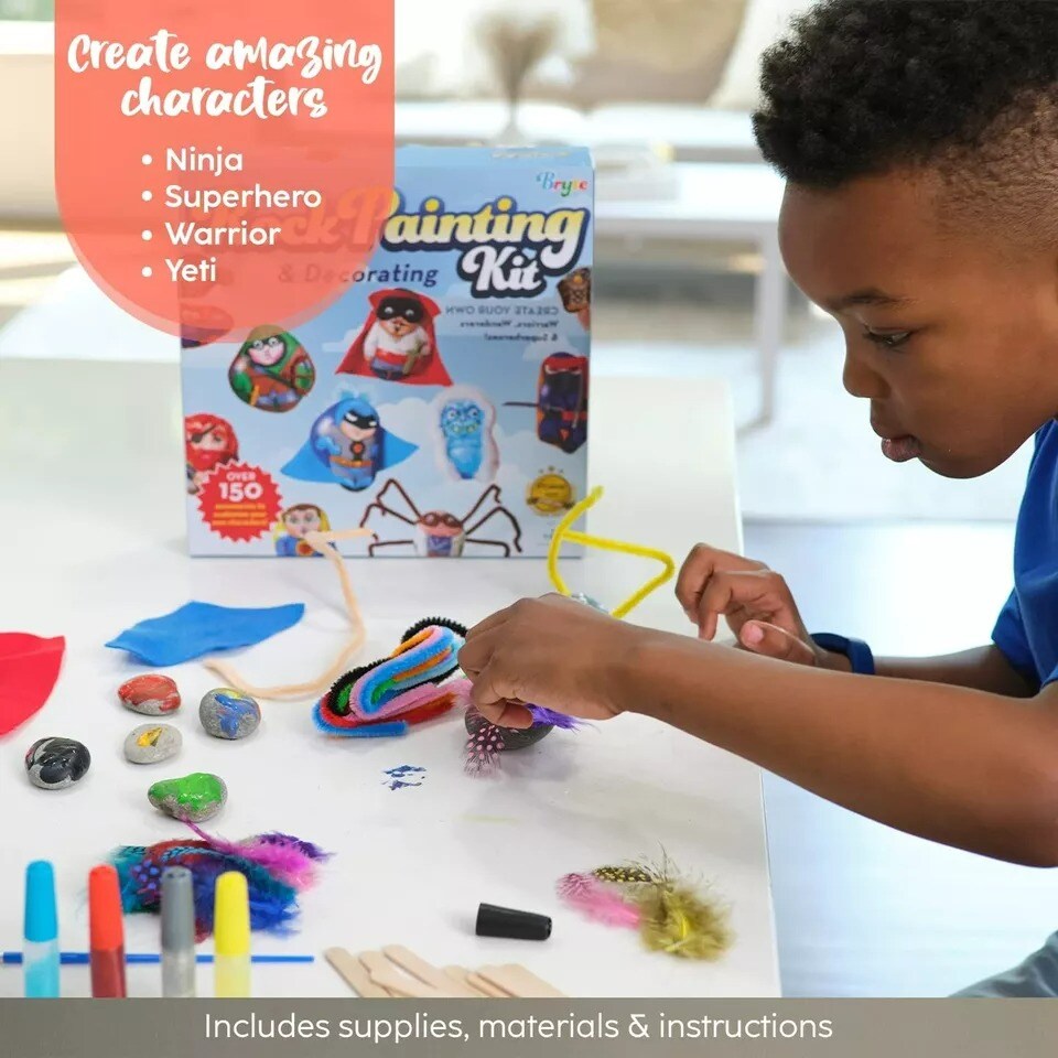 Rock Painting Kit - Warriors &#x26; Monsters