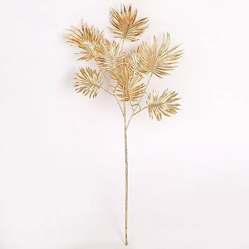 3 Metallic Gold 24 in Artificial Palm Leaves BRANCHES Party Events Decorations