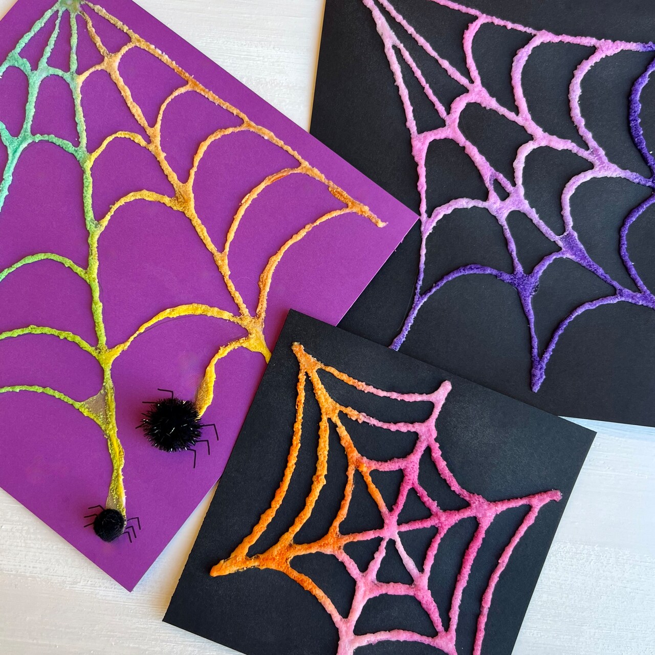 Kids Club: Spider Web Salt Painting