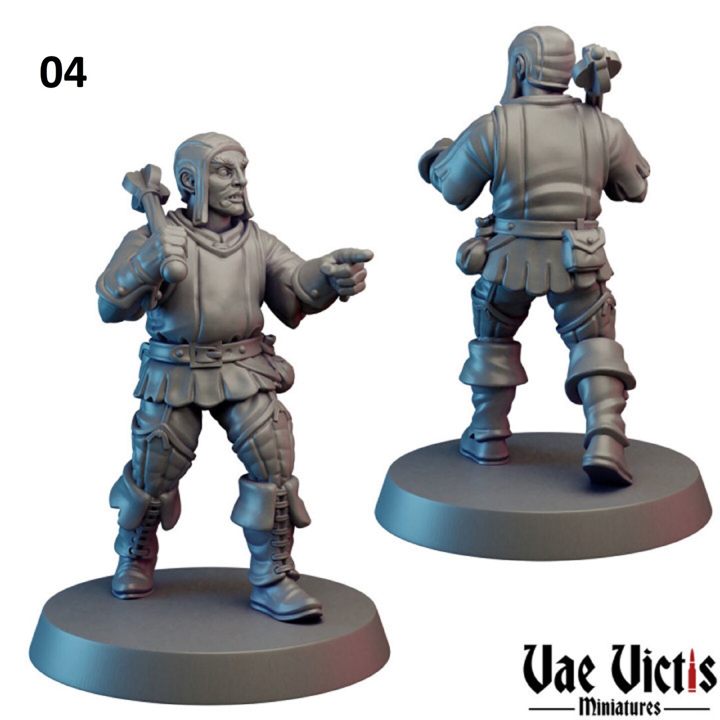 WWG Fantasy Village – Set 4 Maisons Résine – Wargaming Médiéval – Non Peintes – Neuves