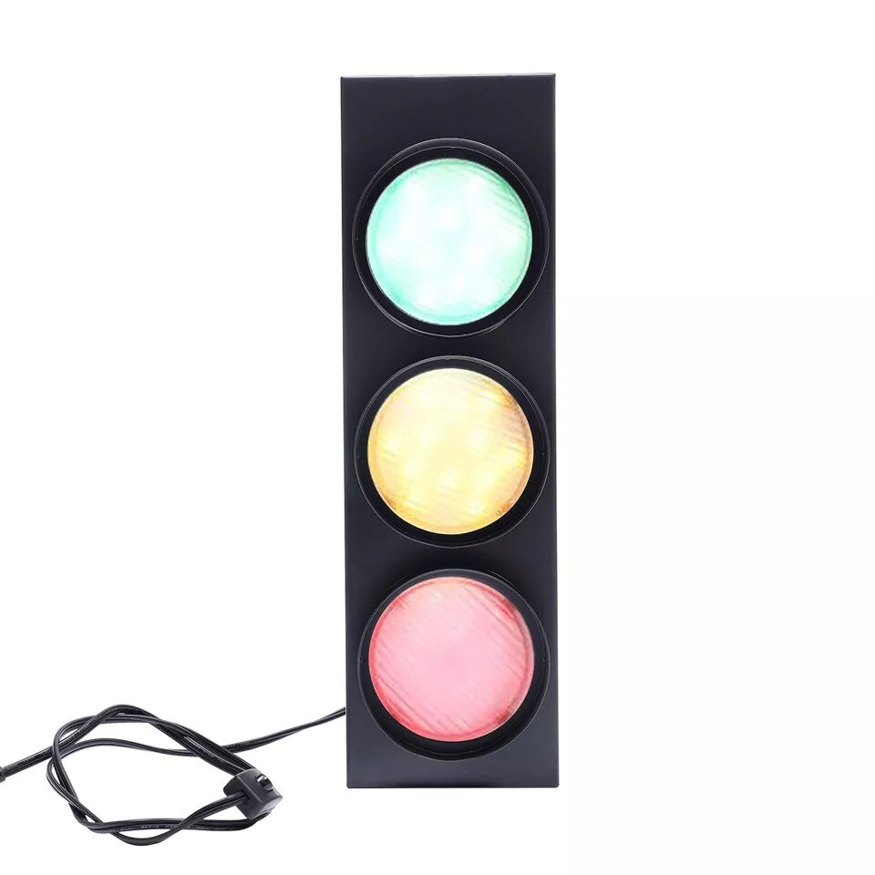 Wall Lamp Traffic Light Wall Decoration Office Fun Room w/ Remote Control Decor