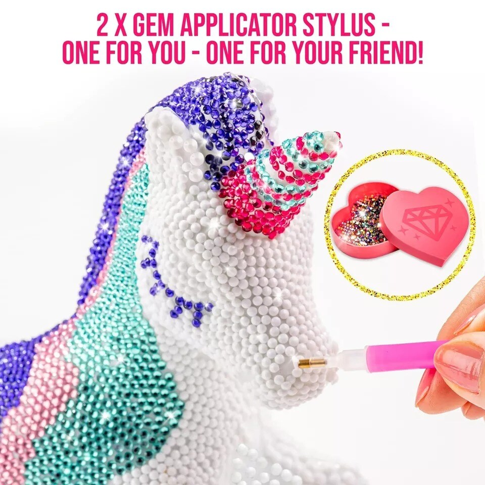 Bling Up Unicorn Money Bank Gem Art Kit, Create Diamond Art for Kids