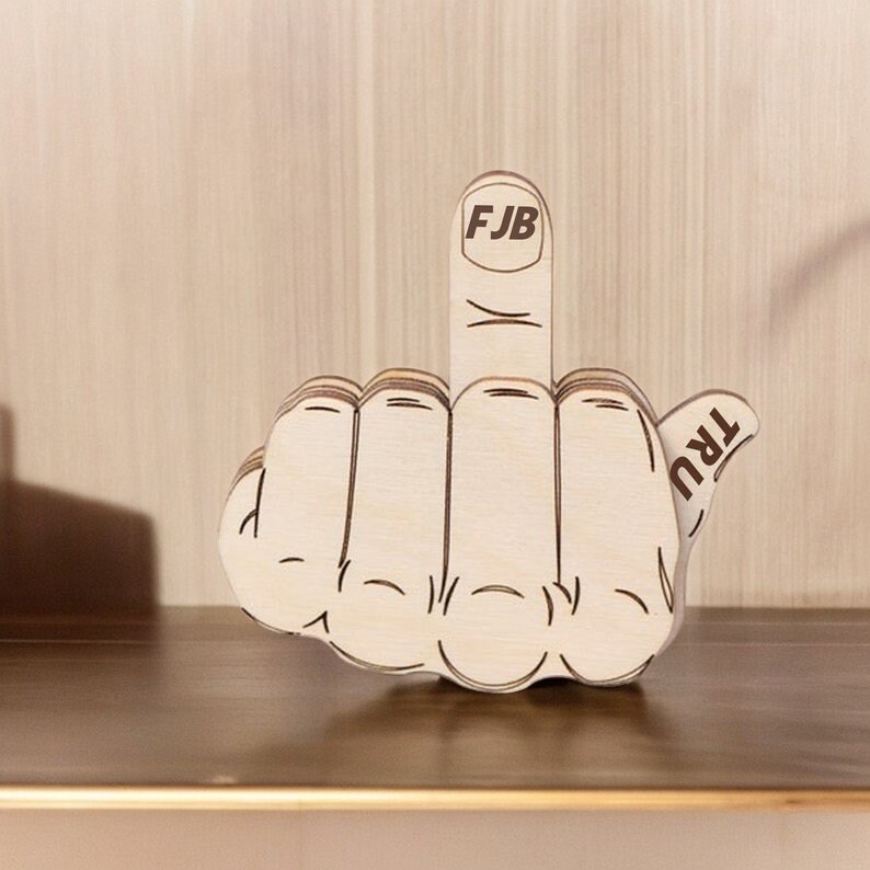 Automatic Finger, Thumbs Up And Middle Finger Trump and Biden, Home Decor, FJB Gifts, FJB, Trump, Middle Finger Trump 2024   |MC0428 product 4
