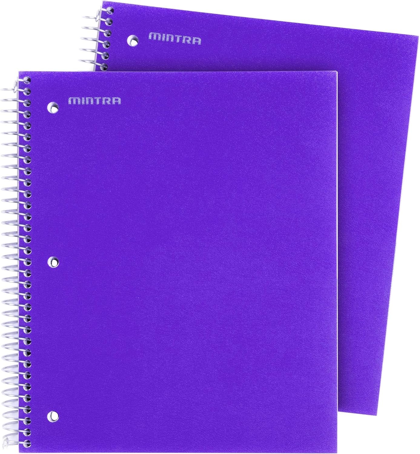 Office Durable Spiral Notebooks, 3 Subject (Purple, College Ruled 2Pk)