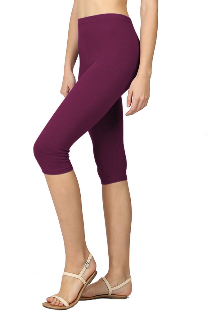 Womens Cotton Capri Leggings - image20
