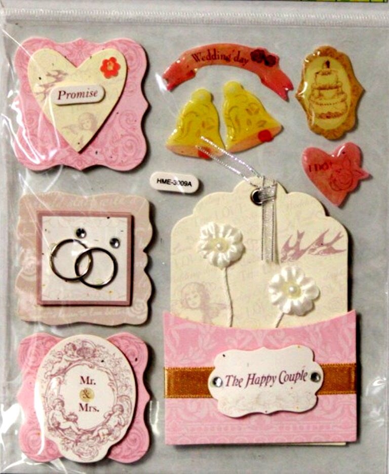 Wedding Handmade Dimensional Stickers
