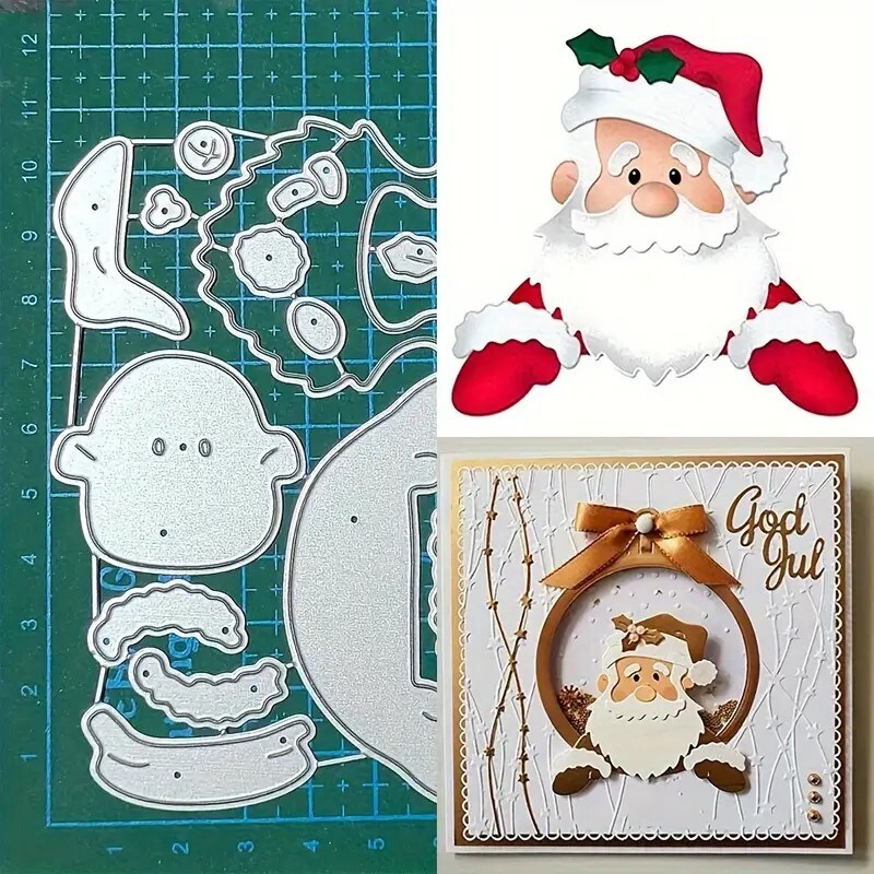 Designer Metal Christmas Santa Cutting Dies Set-14 Pieces