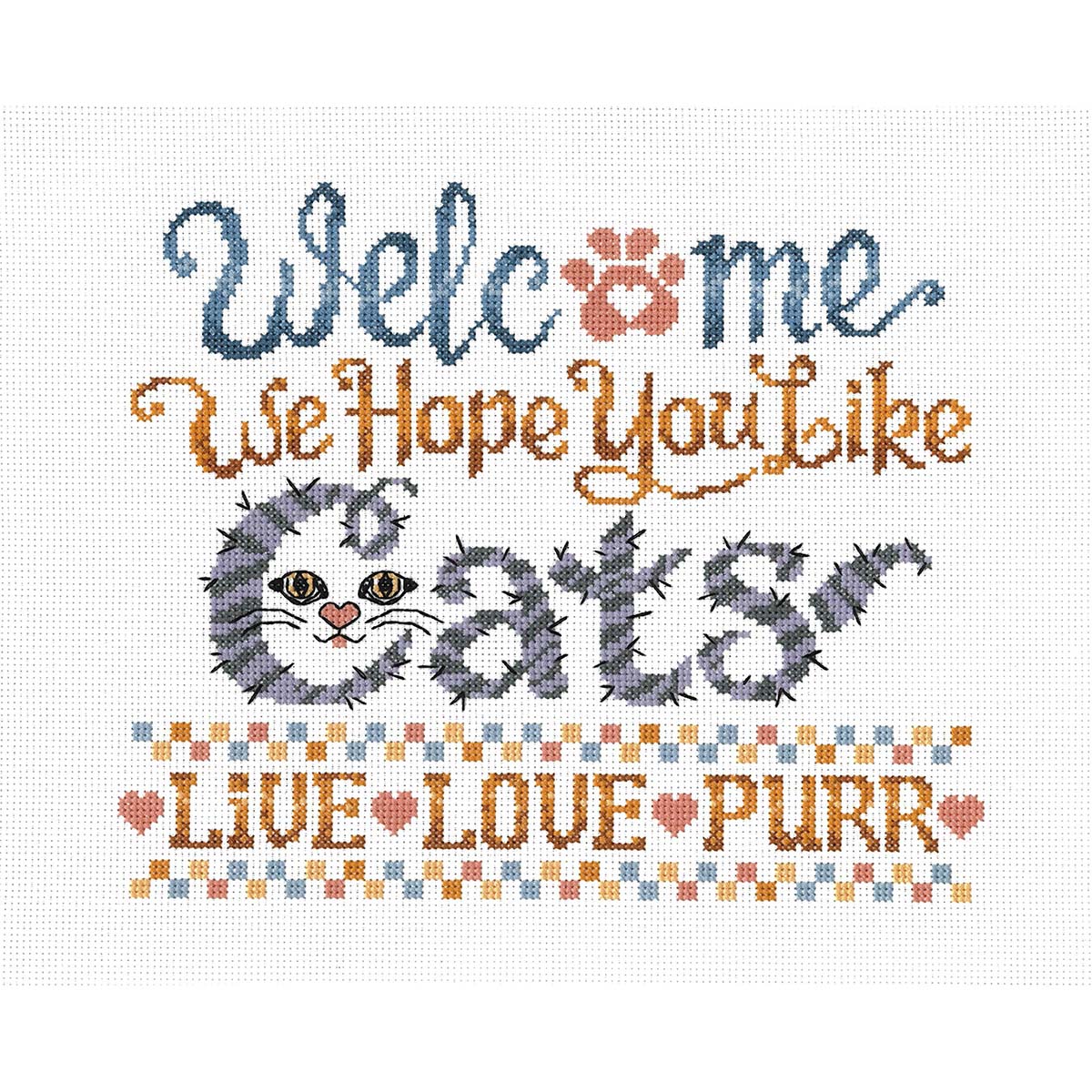 Imaginating Inc. Hope You Like Cats Counted Cross-Stitch Kit