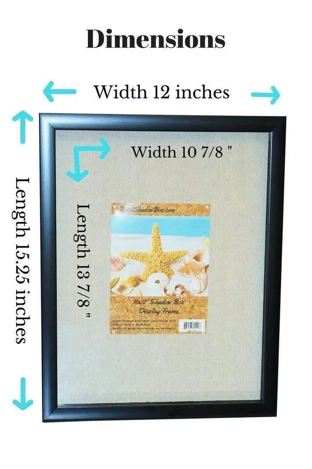 (2-Pack) 12x15" Display Shadow Box Frame with Linen Background and 8 Stick Pins