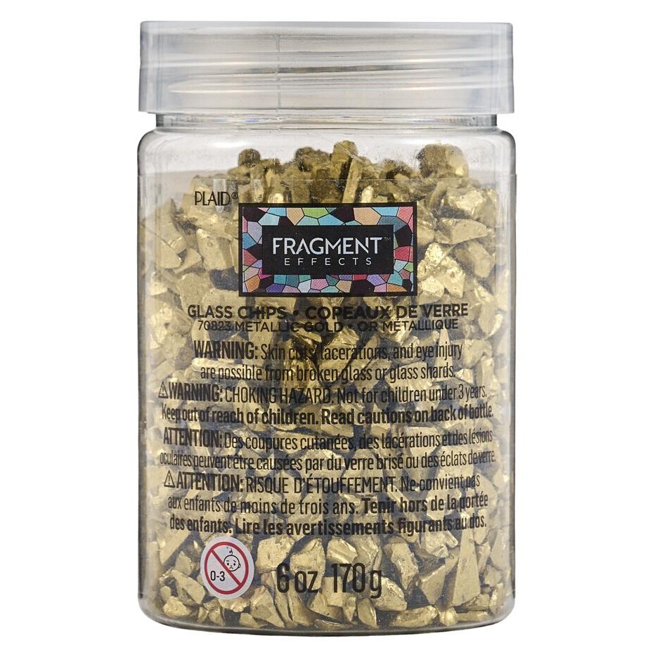 Plaid Fragment Effects Glass Chips Metallic 6oz